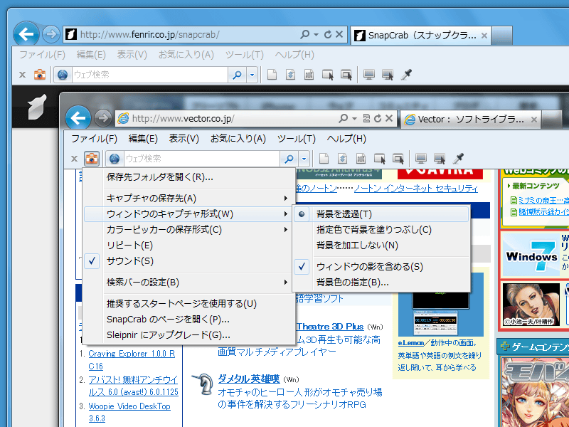 SnapCrab for IE