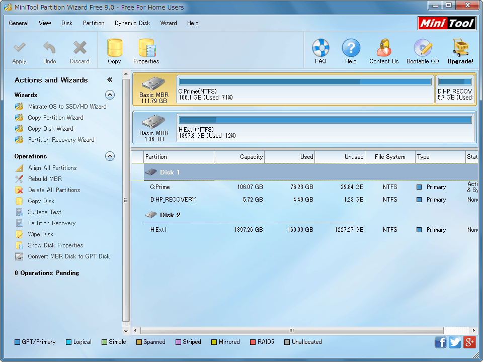 MiniTool Partition Wizard Free Edition