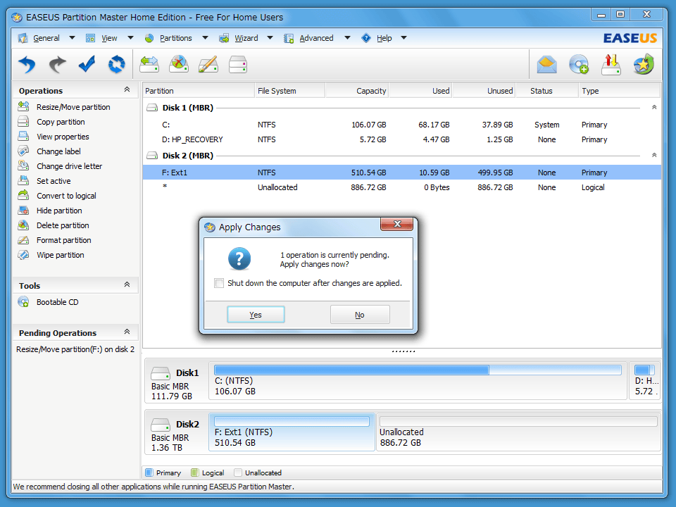 EASEUS Partition Master Home Edition