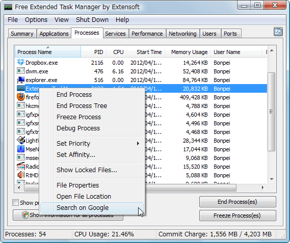 Free Extended Task Manager