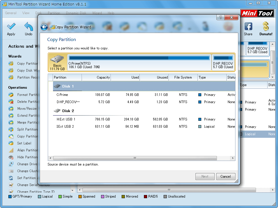 MiniTool Partition Wizard Home Edition