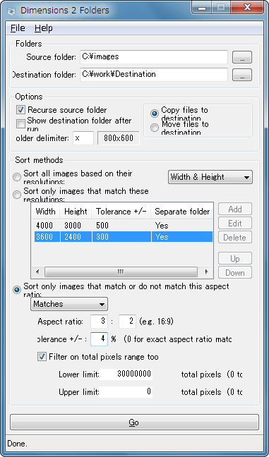 Dimensions 2 Folders